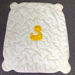 Homemade Vintage Yellow Baby Quilt